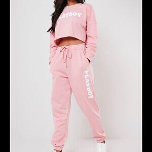 Missguided x Playboy Pink Sweat Set